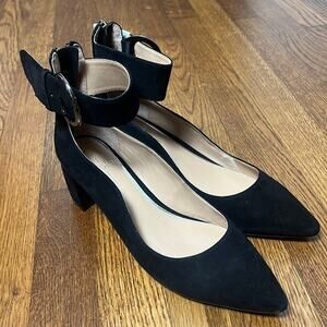 Linea Paolo Corwyn Ankle Strap Suede Pumps Size 7
